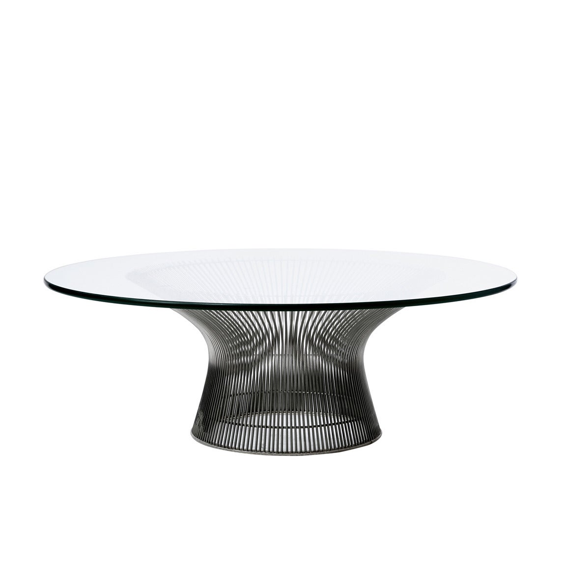 American Glass and Steel Coffee Table by Warren Platner, 1966 For Sale