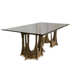 Bronze Stalagmite Dining Table by Paul Evans, 1973