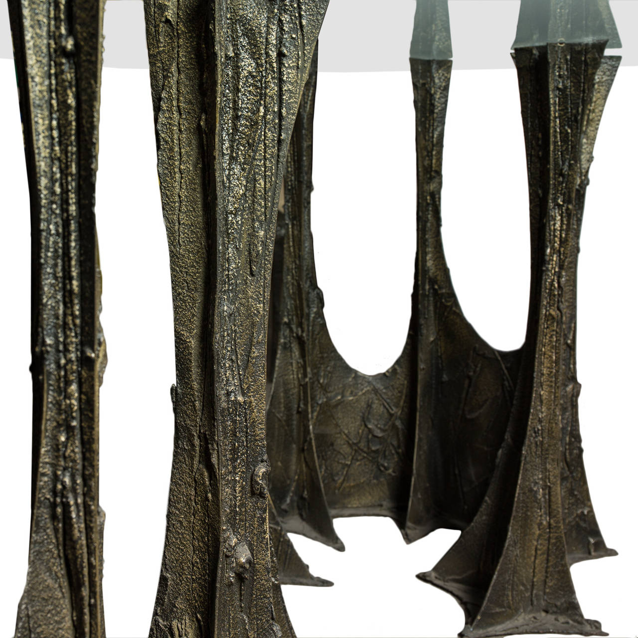 Brutalist Bronze Stalagmite Dining Table by Paul Evans, 1973 For Sale