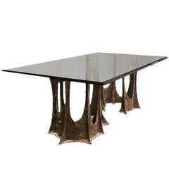 Bronze Stalagmite Dining Table by Paul Evans, 1973