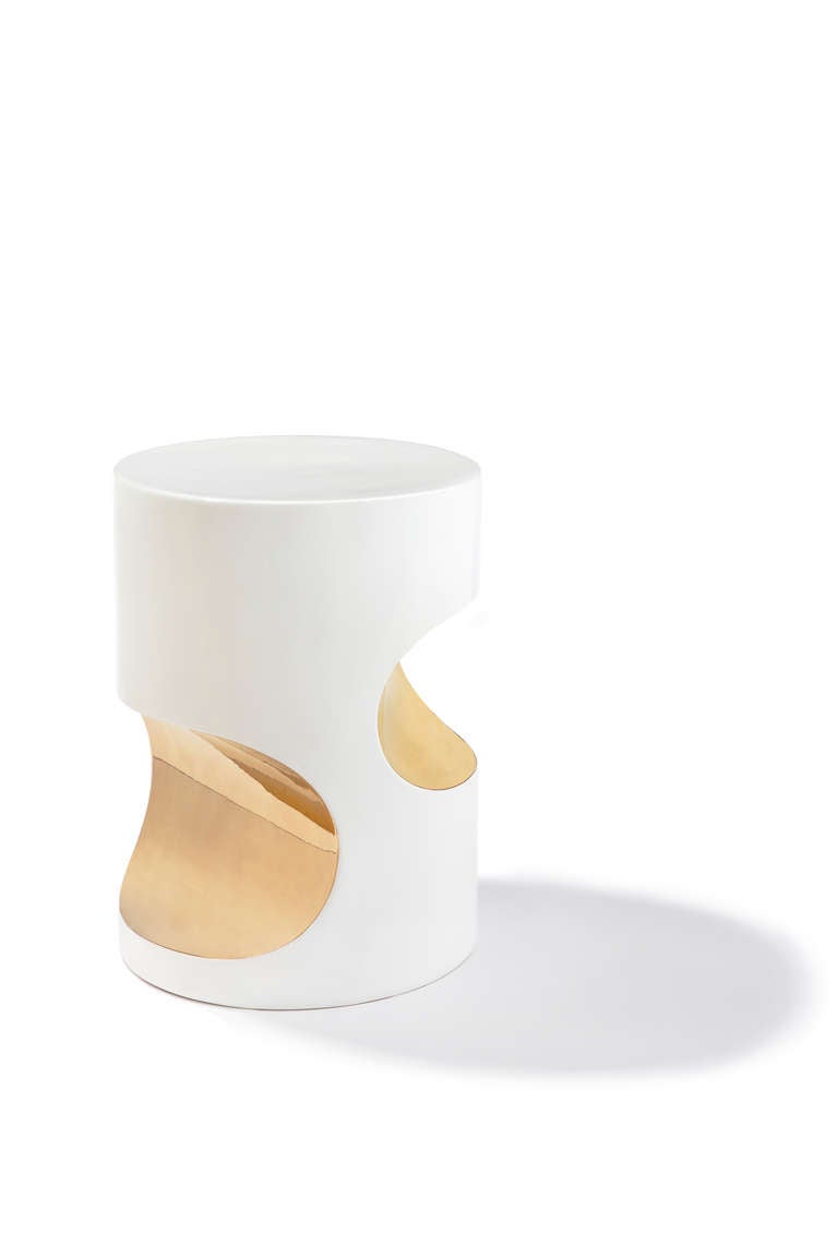 French Fetish Gold Side Table by Herve Langlais