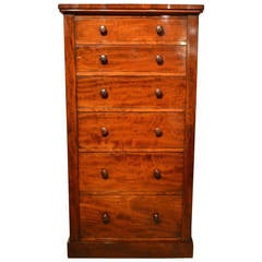 Good Mahogany Victorian Period Antique Wellington Chest