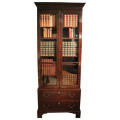 Good Mahogany George III Period Bookcase of Narrow Proportions