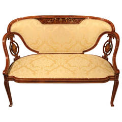 Stunning Quality Marquetry Inlaid Edwardian Period Antique Settee / Sofa