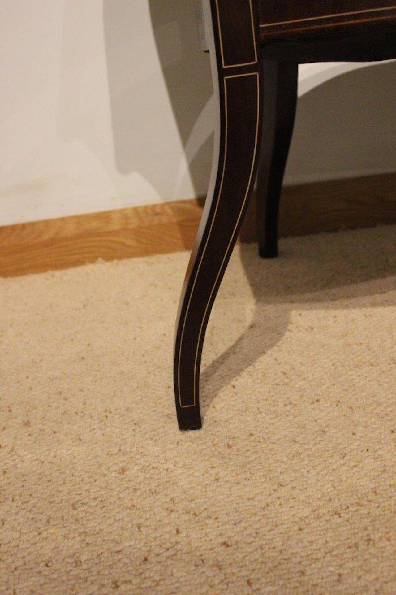 Mahogany Inlaid Edwardian Period Antique Settee 1
