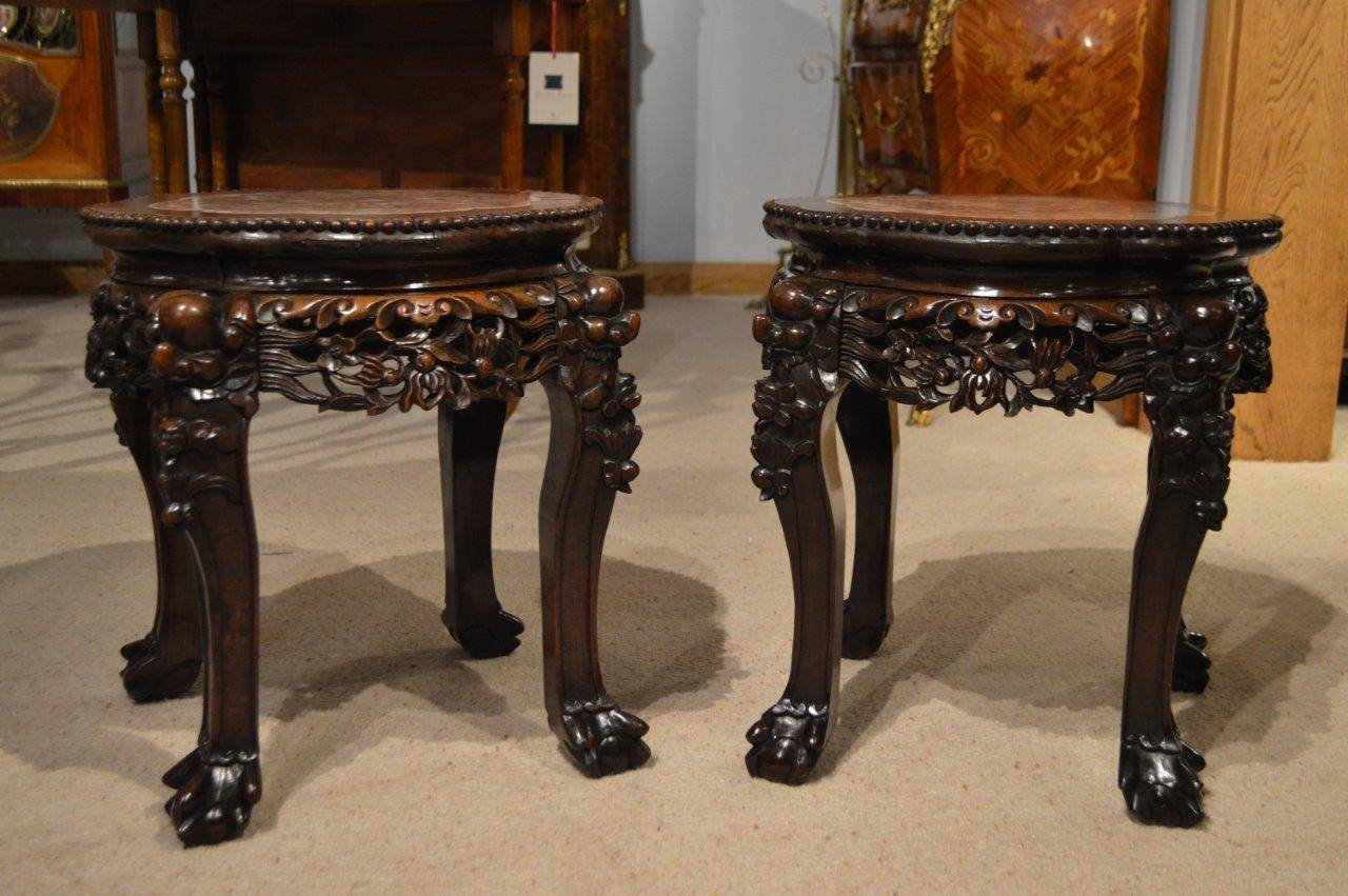 Good Pair of Hardwood Chinese Stands In Excellent Condition In Darwen, GB