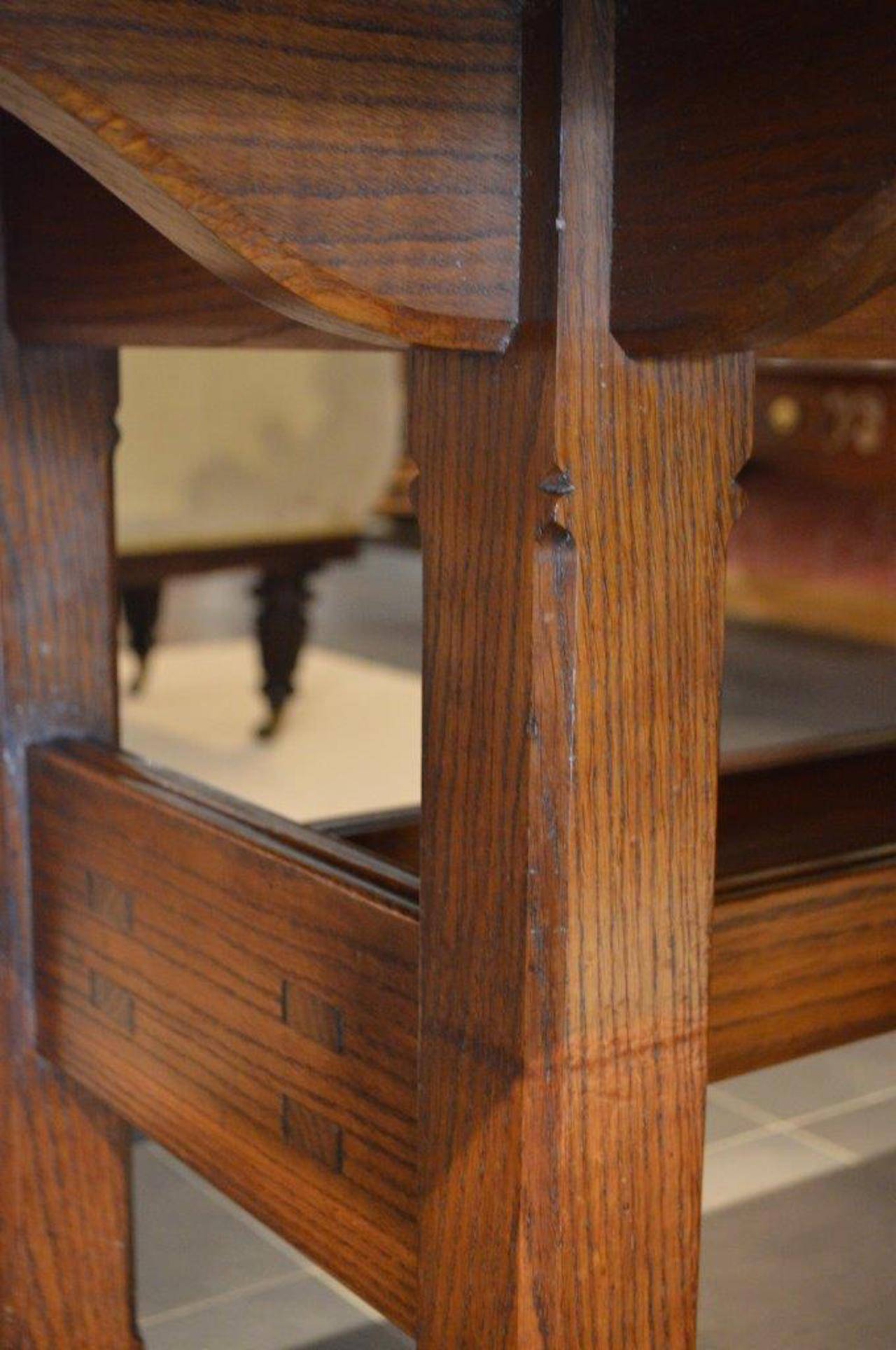 Early 20th Century Rare Oak Arts & Crafts Period Dining Table by Arthur Simpson of Kendal