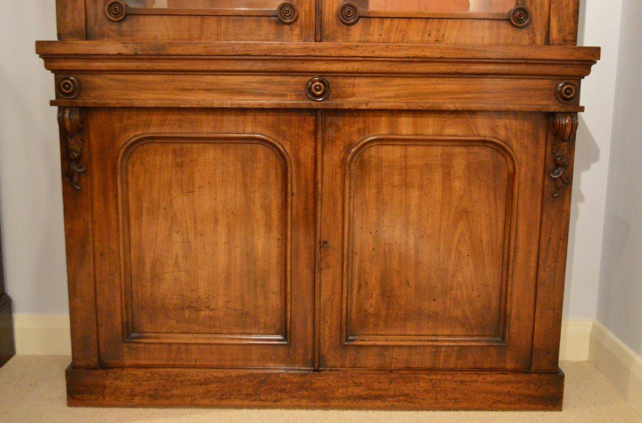 Beautiful Mahogany, Victorian Period Antique, Two-Door Bookcase