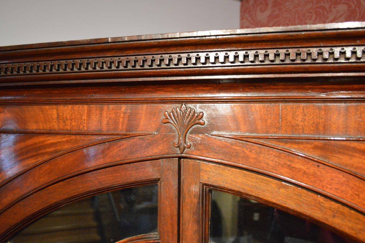European Mahogany George III Period Chippendale Inspired, Double-Corner Cabinet