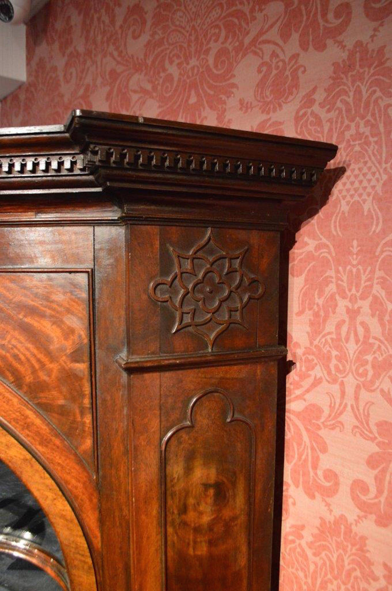 Late 18th Century Mahogany George III Period Chippendale Inspired, Double-Corner Cabinet