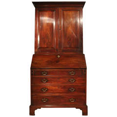 A Mahogany George III Period "Estate" Bureau Bookcase