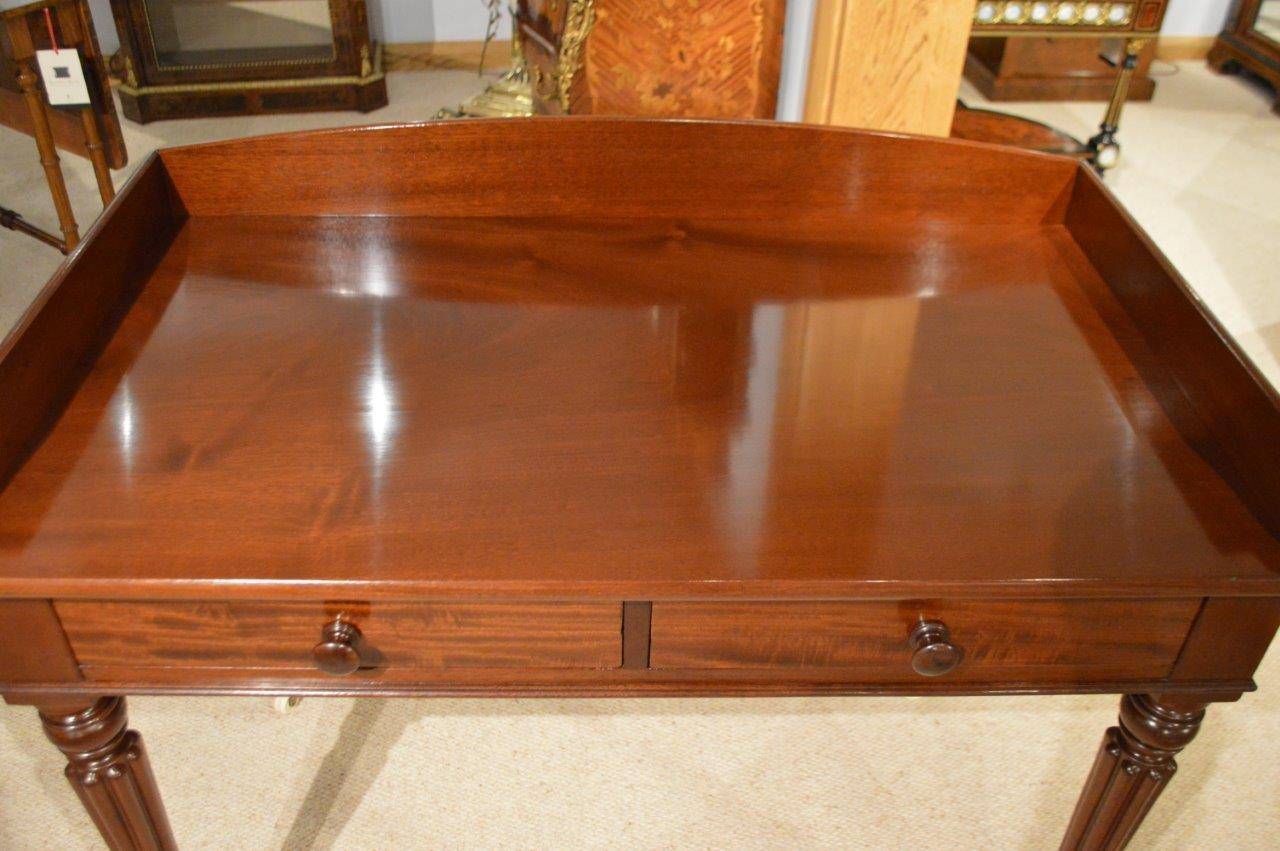 European Mahogany Regency Period Two-Drawer Side Table Probably by Gillows of Lancaster