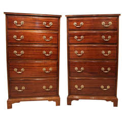 Fine Pair of Mahogany Edwardian Period Chests by Waring & Gillows