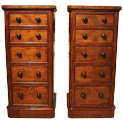 Pair of Mahogany Victorian Period Antique Chests 