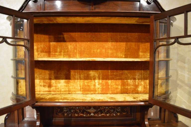Mahogany Inlaid Late Victorian Antique Chiffonier 2