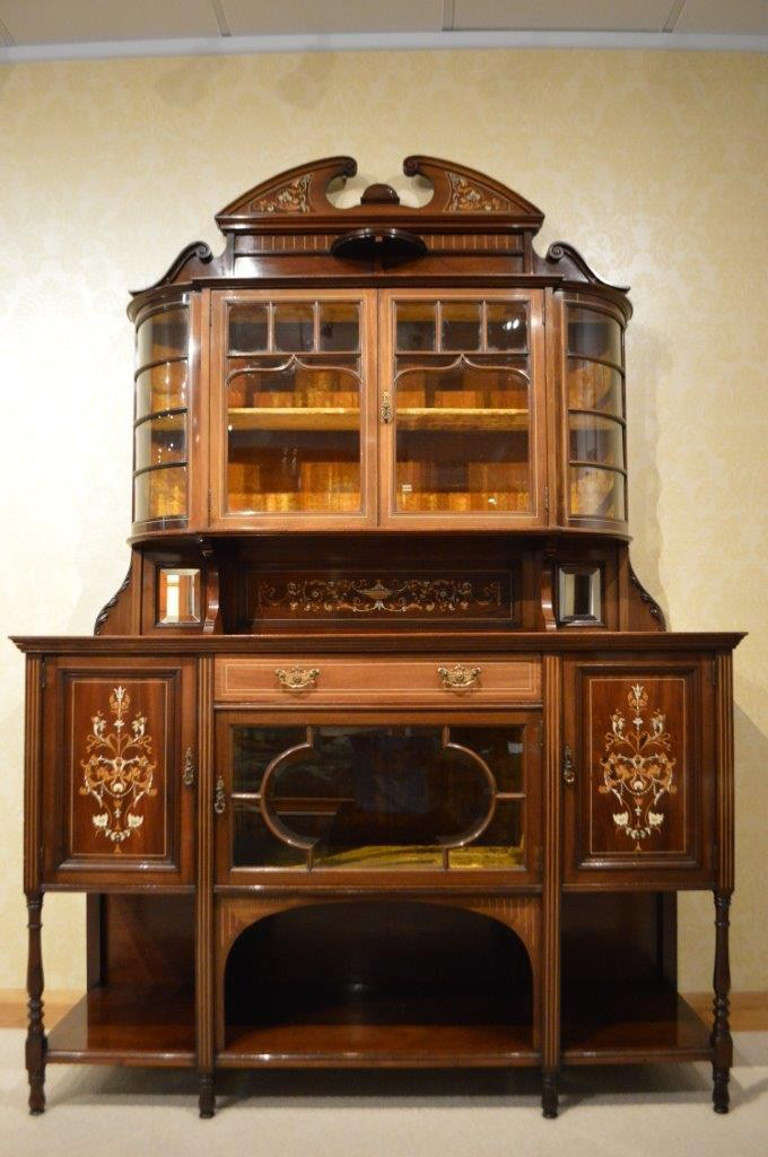 Mahogany Inlaid Late Victorian Antique Chiffonier 4