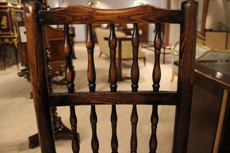 Harlequin Set of Eight Lancashire Spindle-Back Farmhouse Dining Chairs 1
