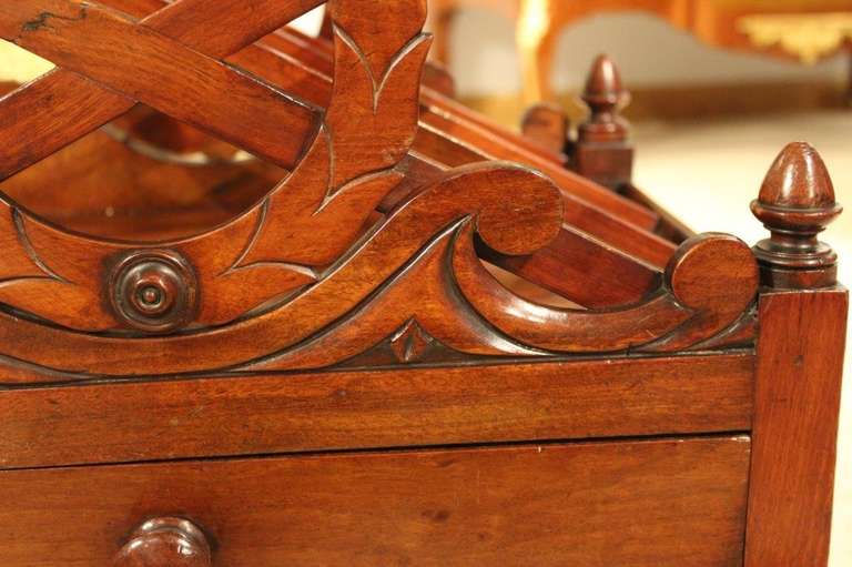 English A Mahogany William IV Period Antique Canterbury