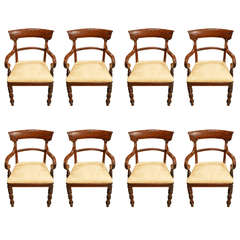 Good Set of Eight Mahogany William IV Period Antique Dining Chairs
