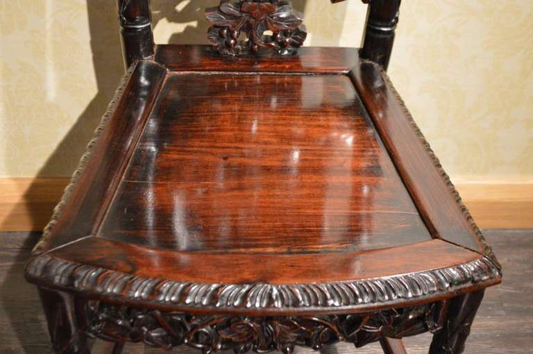 19th Century Unusual Hardwood Chinese Antique Chair
