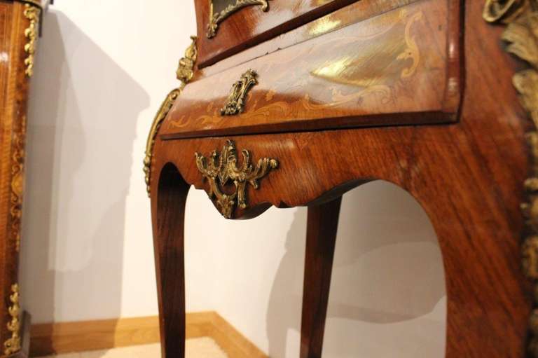 French Rosewood and Ormolu Mounted Vernis Martin Escritoire 1