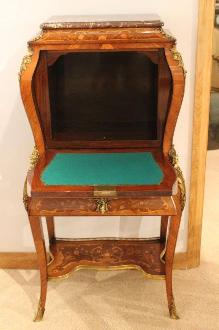 French Rosewood and Ormolu Mounted Vernis Martin Escritoire 4