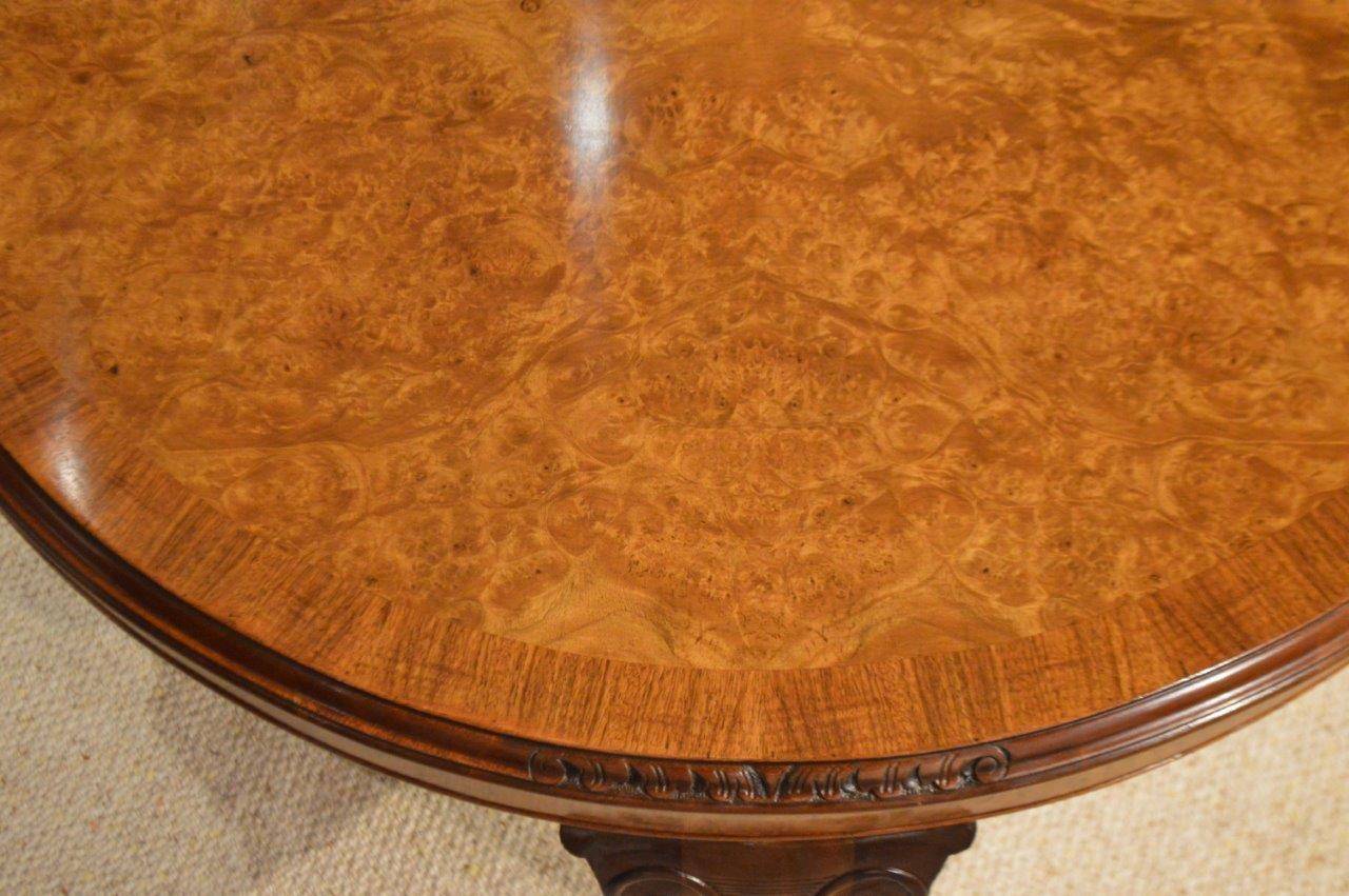 Early 20th Century Burr Walnut 1920s Period Antique Circular Coffee Table