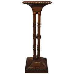A Mahogany Edwardian Period Antique Pedestal A Mahogany Edwardian Period Vintage Pedestal