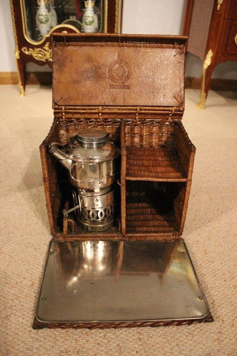 Two Person Wicker Cased Picnic Set by Drew & Co London 1