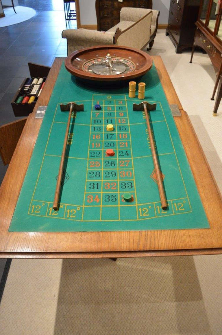 Rare Oak Edwardian Period Roulette Table by J.C. Vicary of London 2