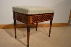 A Mahogany Edwardian Period Antique Piano/Dressing Stool