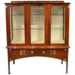 Mahogany Arts & Crafts Period Antique Display Cabinet