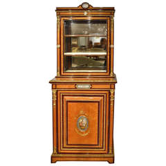 Superb Quality Purple Heart and Satinwood Victorian Period Cabinet