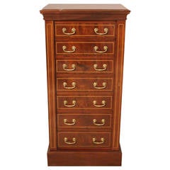 Mahogany Inlaid Edwardian Period Wellington Chest