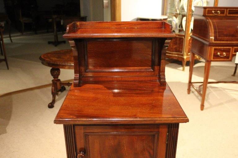 English Mahogany Victorian Period Antique Bedside Cabinet For Sale