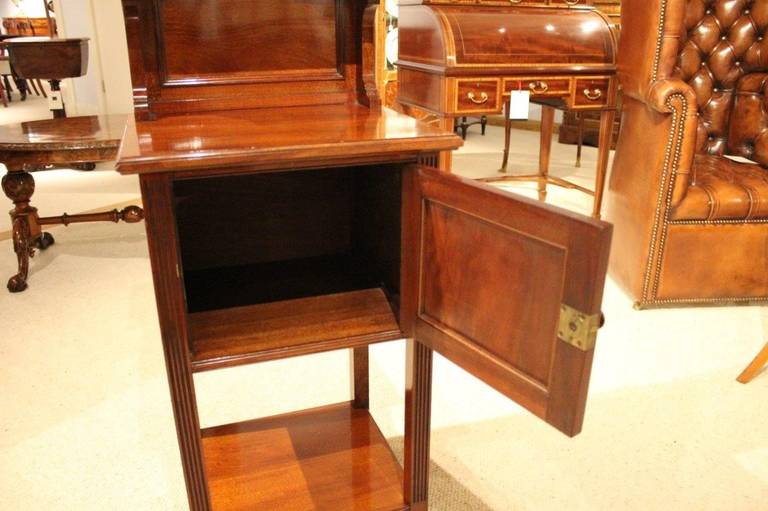 Mahogany Victorian Period Antique Bedside Cabinet For Sale 1