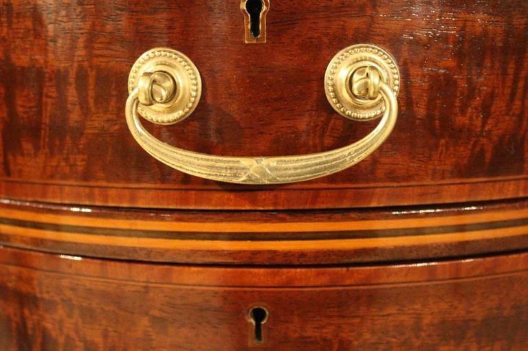 English Beautiful Mahogany Inlaid Late Victorian Period Kidney Shaped Writing Desk