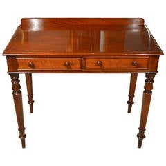 A Mahogany Early Victorian Period Two Drawer Side Table