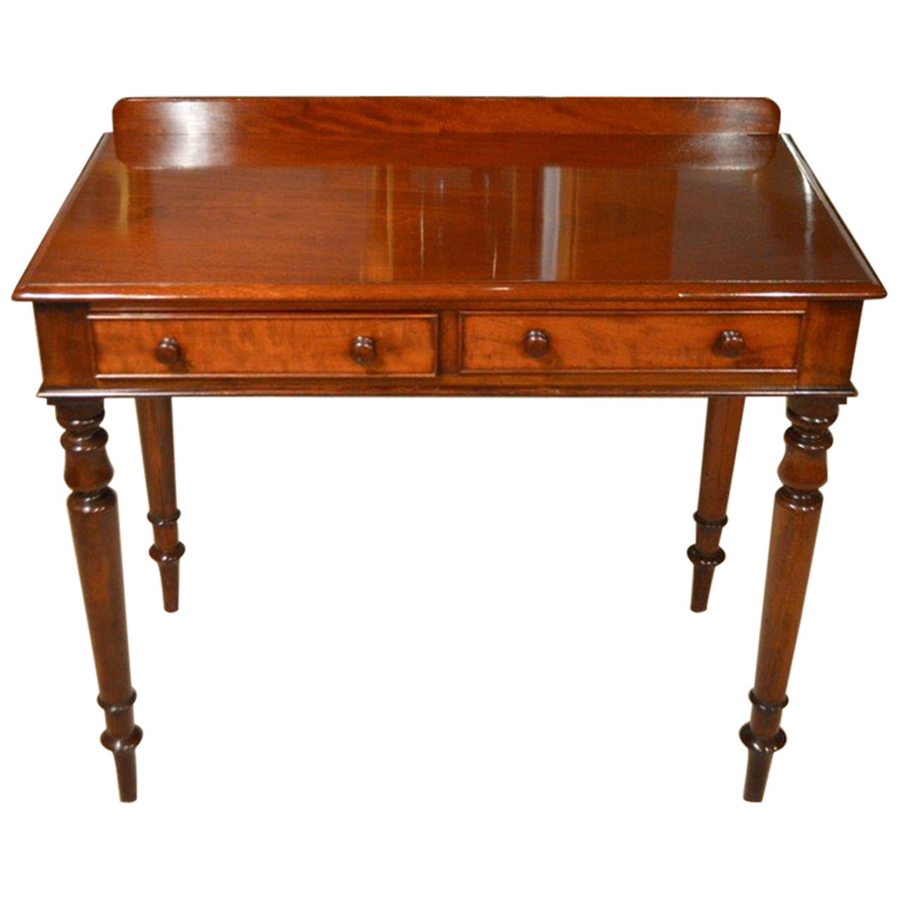 A Mahogany Early Victorian Period Two Drawer Side Table