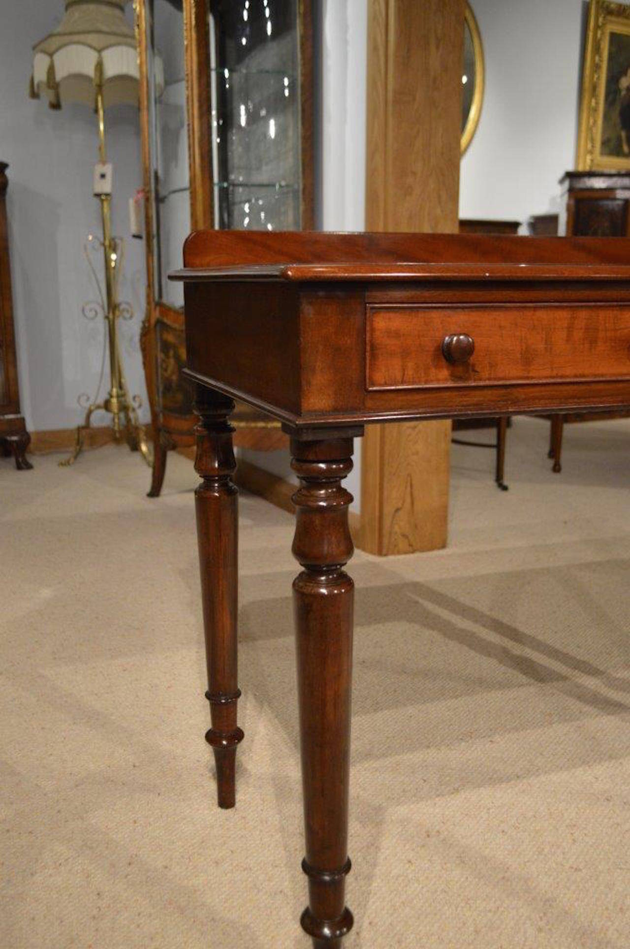 A Mahogany Early Victorian Period Two Drawer Side Table 4