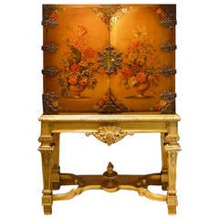 George I Style Antique Cocktail Cabinet on Stand