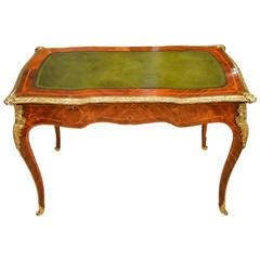 Beautiful Kingwood and Ormolu Mounted Victorian Period Antique Writing Table