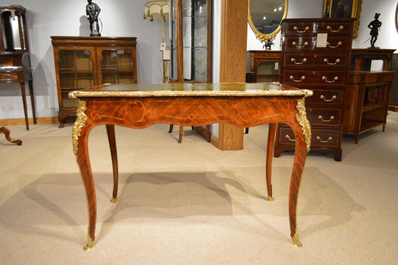 Beautiful Kingwood and Ormolu Mounted Victorian Period Antique Writing Table 1