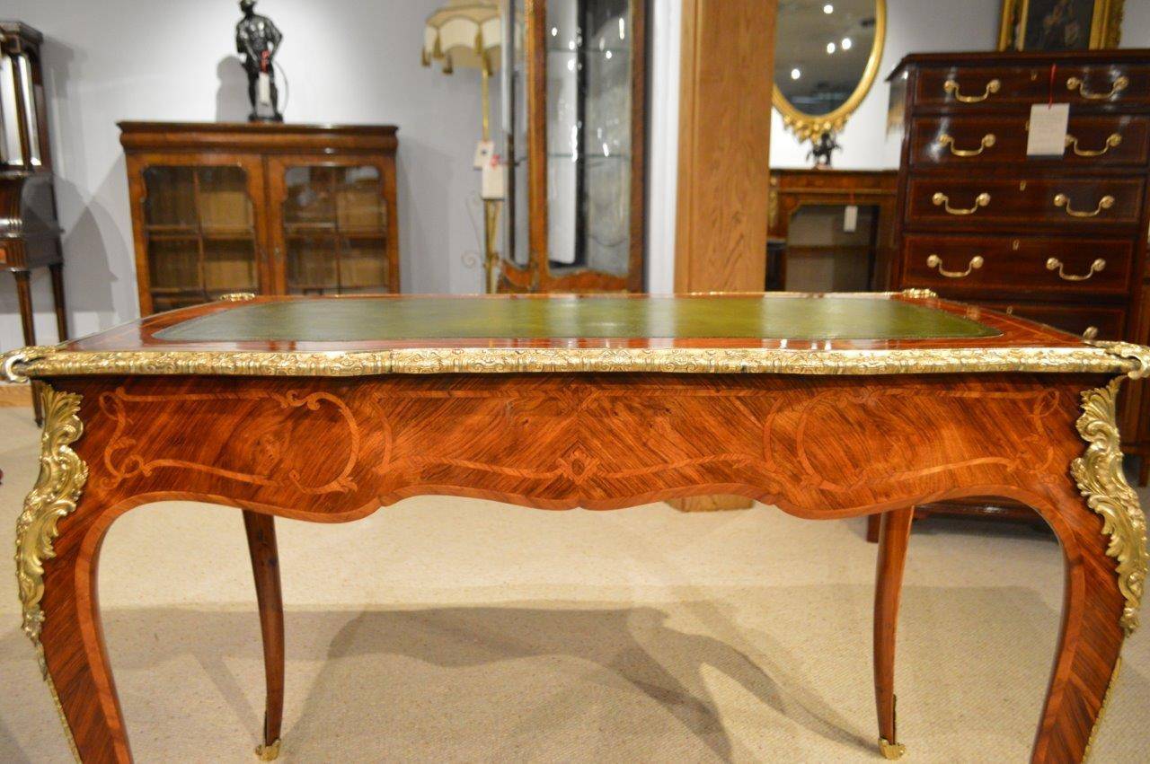 Beautiful Kingwood and Ormolu Mounted Victorian Period Antique Writing Table 3
