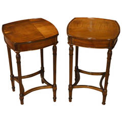 Pair of Mahogany Edwardian Period Occasional Tables
