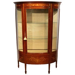 Fine Mahogany Inlaid, Edwardian Period Display Cabinet