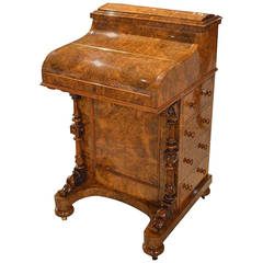 Stunning Burr Walnut, Victorian Period "Pop Up" Davenport