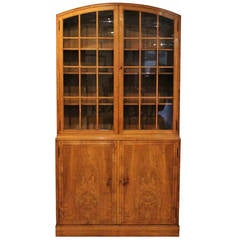 Stylish Walnut Art Deco Period Bookcase by Heals of London