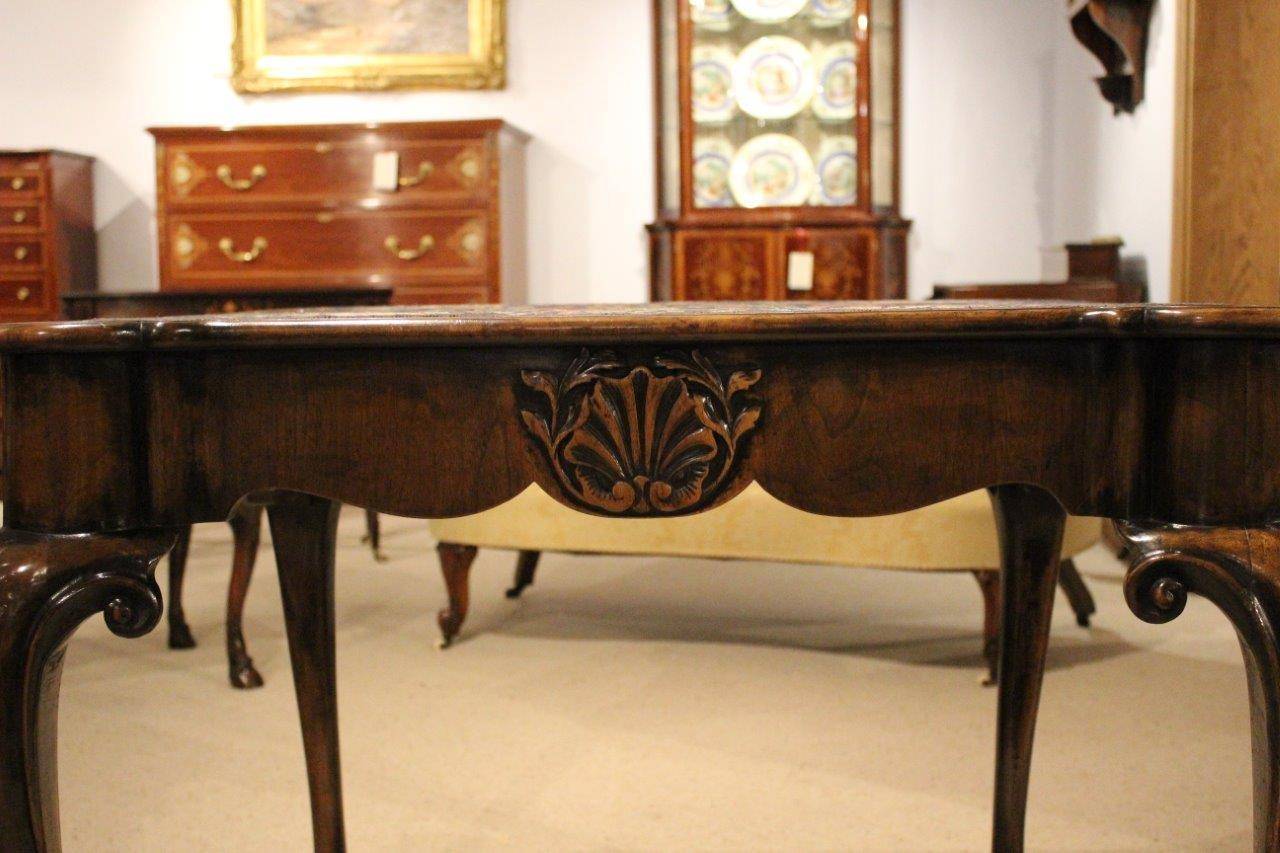 Fine Walnut George II Style Fold Over Games Table by Tozer of London 1
