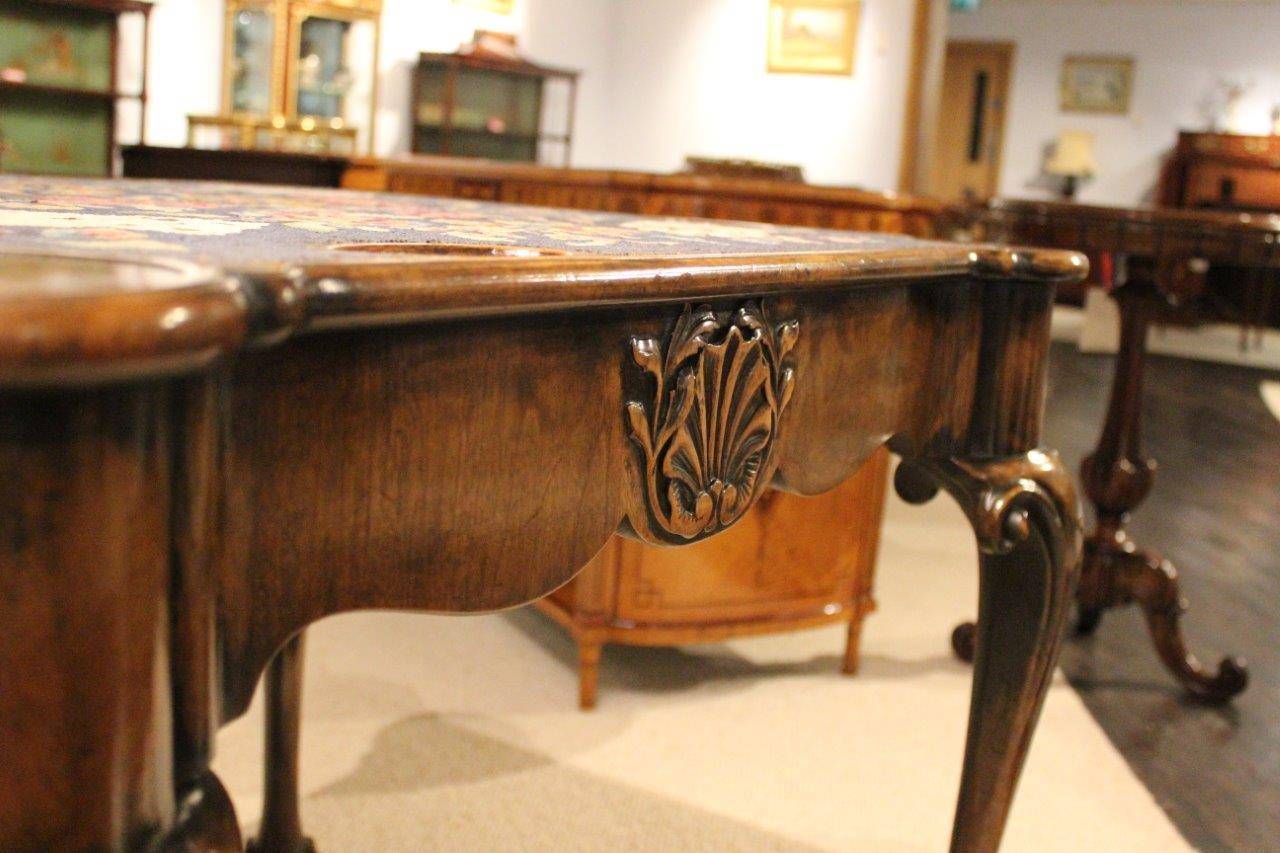 Fine Walnut George II Style Fold Over Games Table by Tozer of London 2